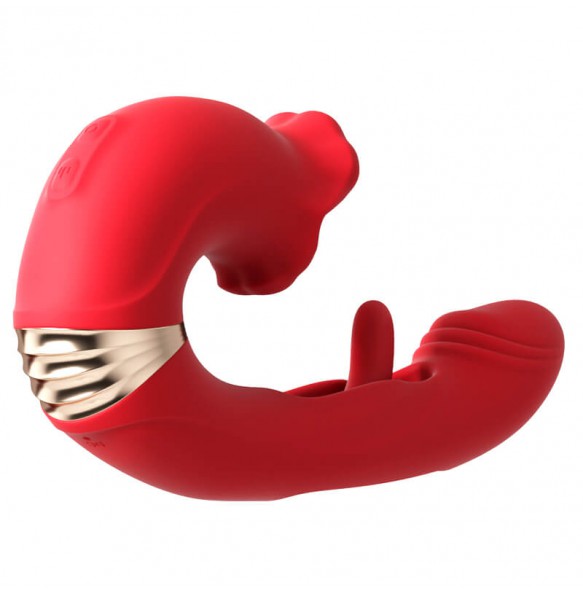 MizzZee - XIAOLANG Tongue Lick Slap Vibrator (Chargeable - Red)